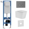 Комплект 3в1 IBERICA BLANCA инсталляция SILENCIO MINI, унитаз TOLEDO ALTO белый, кнопка смыва INOX-О вороненая сталь (IB.001M.TLA.234.8180)