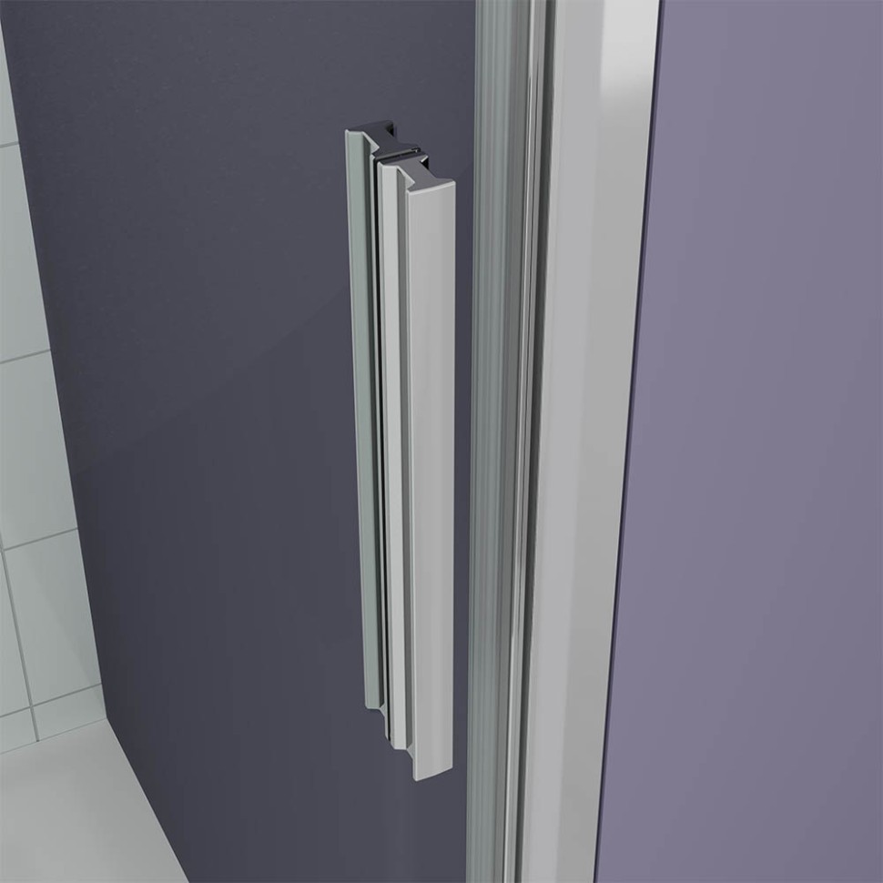 Душевая дверь Veconi Ottimo P30 CH, 700x1900, хром, стекло прозрачное