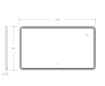 Зеркало Cezares CZR-SPC-DUET-1400-800-LED-TCH