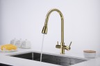 Смеситель для кухни Lange, золото, La214212-G, Paulmark