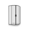 Душевое ограждение Niagara Nova NG-6886-08ВLACK (80х80х195) четверть круга,черный,двери раздвижные,стекло прозрачное,1 место