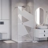 Душевая перегородка Niagara Nova NG-660-90 (90х195) хром,стекло прозрачное с рисунком,1 место