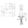 Смеситель для раковины Timo Selene 2061/03F черный