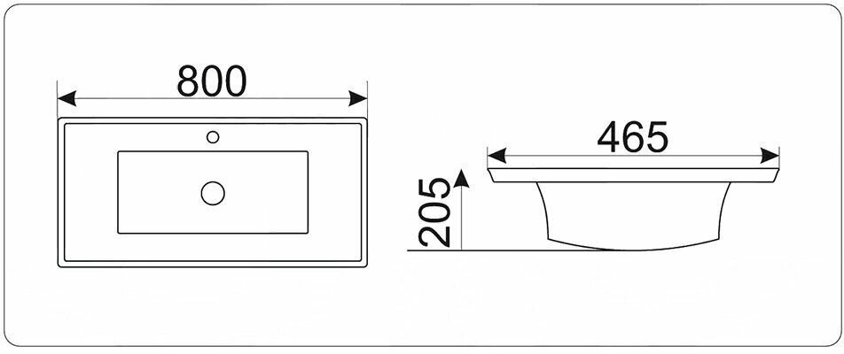 Раковина Ceramalux N NYJ851-80