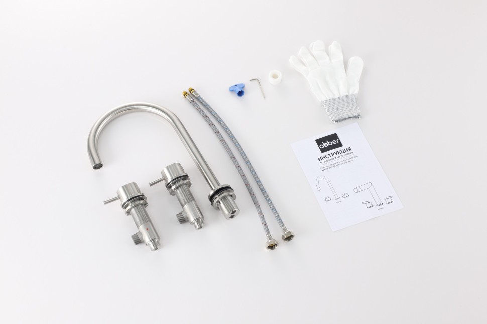 Смеситель ABBER Wasser Kreis 316 AF8108BST-M для раковины, брашированная сталь