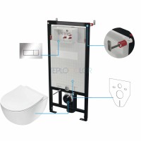 Унитаз с сиденьем, скрытого монтажа, 6 в 1