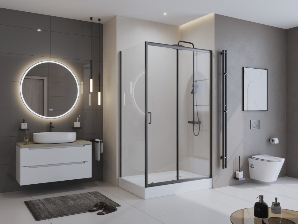 Акриловый поддон BelBagno TRAY-BB-AH-120/80-15-W-L