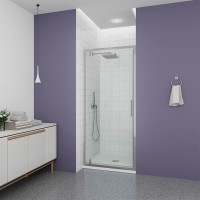 Душевая дверь Veconi Ottimo P30 CH, 800x1900, хром, стекло прозрачное