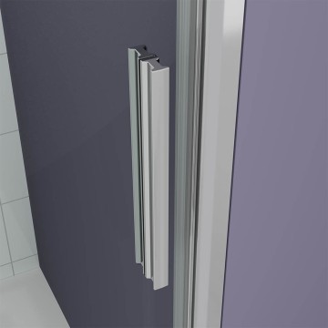 Душевая дверь Veconi Ottimo P30 CH, 800x1900, хром, стекло прозрачное
