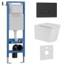 Комплект 3в1 IBERICA BLANCA инсталляция SILENCIO MINI, унитаз TOLEDO ALTO белый, кнопка смыва ESTI-R черный матовый (IB.001M.TLA.231.212)