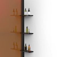 Душевая перегородка Walk-In VSW-1HWS900GSB, 900*2000, черный матовый, стекло янтарь