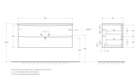 База под раковину подвесная BelBagno ACQUA-1200-2C-SO-PS