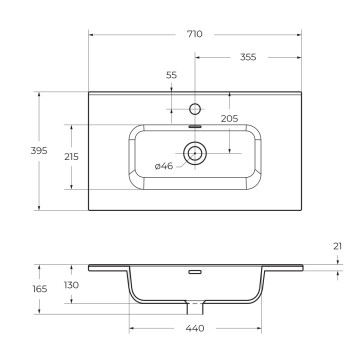 Керамическая раковина BelBagno BB700/390ETL