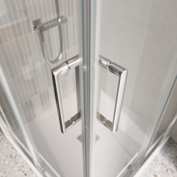 Душевой уголок BelBagno LUCE-AH-2-100/80-C-Cr