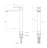Смеситель для накладной раковины без донного клапана CEZARES STYLUS-LC-IN-W0
