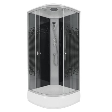 Душевая кабина Niagara Eco E80/26/BLACK (80х80х215) 4 места