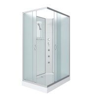 Душевая кабина Niagara Classic NG-43085-14QBKG (100х80х200) низкий поддон(13см),стекло матовое,3 места