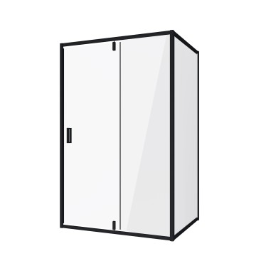 Душевое ограждение Niagara Nova NG-83-11AB-A90B (110х90х195) прямоугольник,черный,дверь распашная,стекло прозрачное,2 места