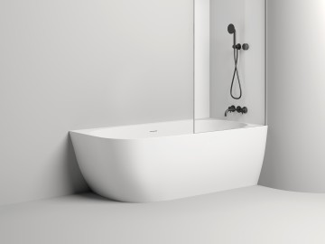 Ванна пристенная угловая SOFIA CORNER R 170x85 покраска по RAL полностью S-Sense Глянцевое