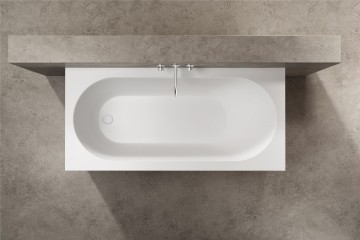 Ванна встраиваемая Солид Серфейс (Solid Surface) Vincea VBT-8SB1-1800, 1800*800*493, белая матовая
