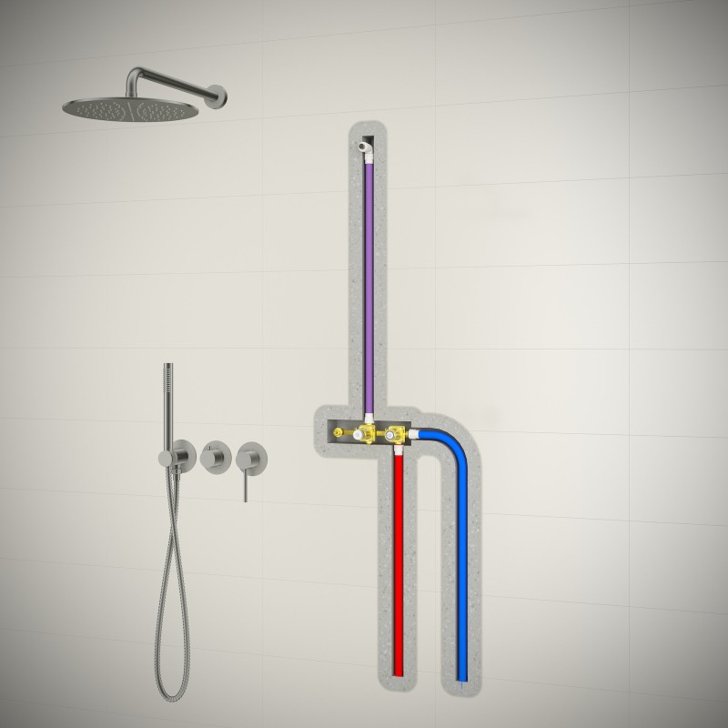 Душевая система встроенная Timo Saona SX-2349/16SM белый матовый