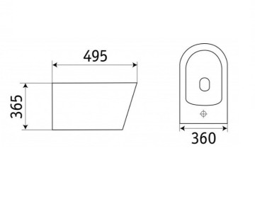 Биде подвесное CeramaLux 5330MC