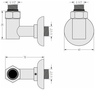 Набор комплектующих для ПС (G 1/2" НР х G 1/2" НР)