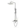 Душевая стойка Grossman Mercury 500.K35.10.120 с верхним душем,ручной лейкой и смесителем, брашированный никель,1 место