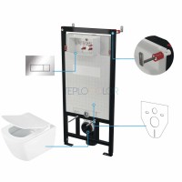 Унитаз с сиденьем, скрытого монтажа, 6 в 1