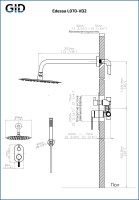Встраеваемая душевая система Edessa L070-BM-VD2