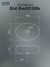 Раковина Gid Bm9030b 53372 накладная черная матовая 48x34x15
