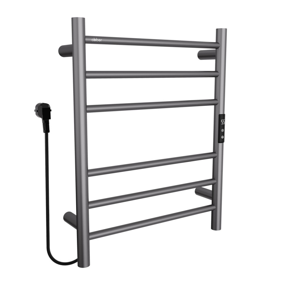Полотенцесушитель электрический ABBER Standard AH4606NG оружейная сталь