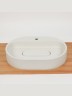 Раковина для ванной накладная 55 см, Uperwood Tanos Quartz, овальная, белая, жасмин