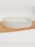 Раковина для ванной накладная 55 см, Uperwood Tanos Quartz, овальная, белая, жасмин