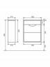 Тумба под раковину для ванной подвесная Uperwood Modul 50х21х60 см, белаяатовая