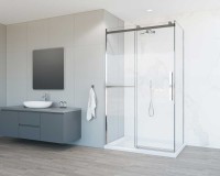 Душевой уголок Como Soft VSR-1CS8013CL, 1300*800, хром, стекло прозрачное