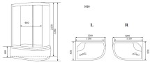 Timo Standart Т-5520 L душевая кабина 120*85*220
