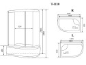 Timo Standart T-1110 L душевая кабина 110*85*220, турецкая баня хамам