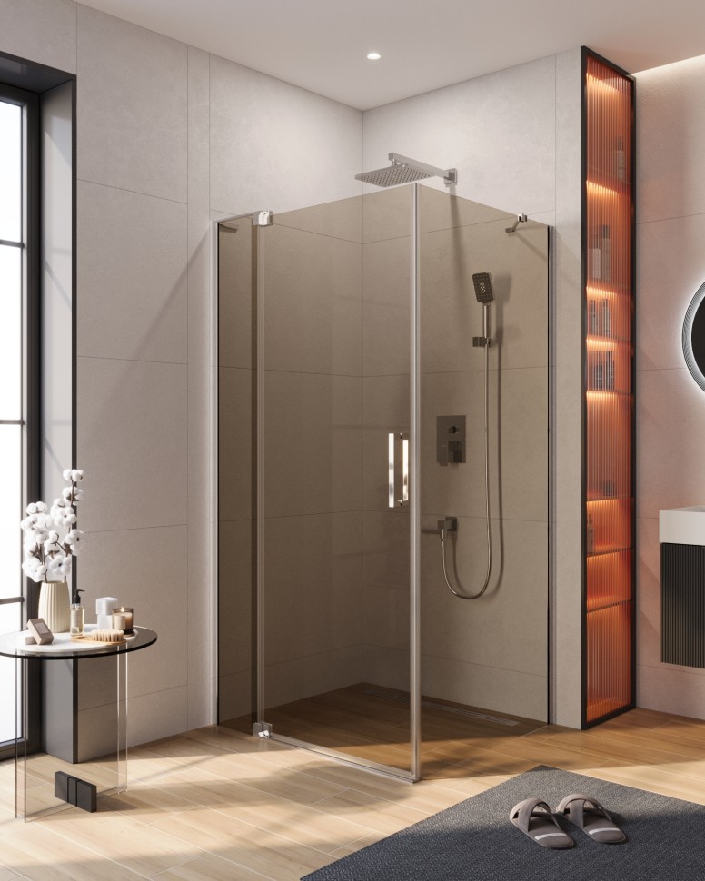 Душевой уголок CEZARES SLIDER-AH-1-100-100/110-BR-Cr