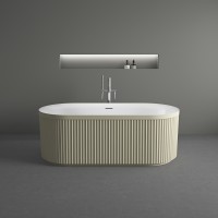 Ванна акриловая Vincea VBT-709-1700MG, 1700*800*585, цвет матовый бежевый/белый, щелевой перелив, слив белый