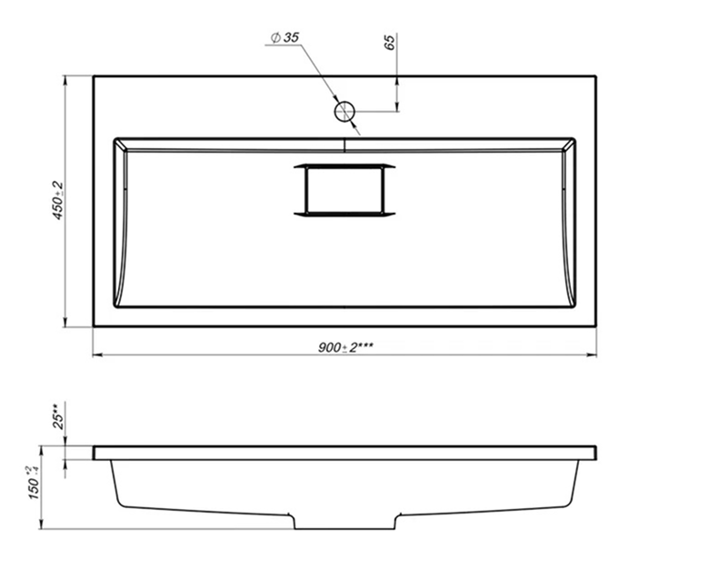 Раковина для тумбы OTTIMO AB900
