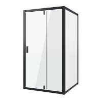 Душевое ограждение Niagara Nova NG-83-11AB-A100B (110х100х195) прямоугольник,черный,дверь распашная,стекло прозрачное,2 места