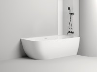 Ванна пристенная угловая SOFIA CORNER R 170x85  покраска по RAL полностью S-Stone Матовое