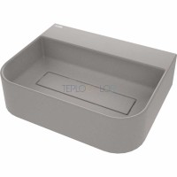 Гранитная раковина, на столешницу, с бортиком для смесителя - с прикрытием сливного отверстия