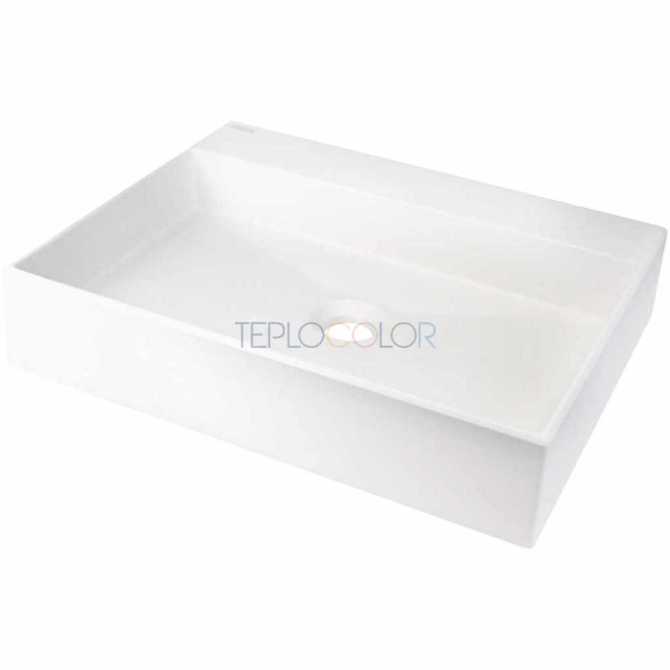 Гранитная раковина, на столешницу, с бортиком для смесителя - 500x400 мм