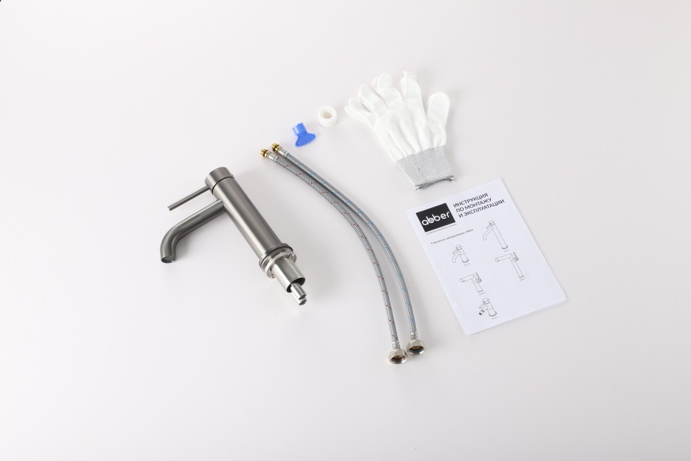 Смеситель ABBER Wasser Kreis 316 AF8110BGG для раковины, брашированная оружейная сталь