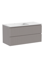 Тумба подвесная SANCOS Snob R левая 995х445х500, c двумя ящиками оснащенными доводчиками, Doha Soft, арт.SNR100LSM