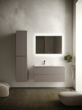 Тумба подвесная SANCOS Snob R левая 995х445х500, c двумя ящиками оснащенными доводчиками, Doha Soft, арт.SNR100LSM