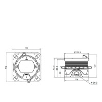AQM8407CR Набор для комплектации ванны с изливом и термостатом с регулировкой напора, хром