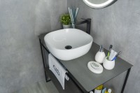 Раковина Gid D1301 51180 накладная белая 42.5x42.5x14.5